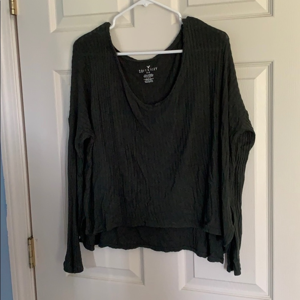 Ribbed long sleeve tee